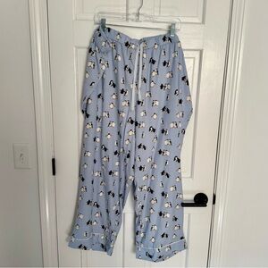 LOFT | Light Blue Pajama Pants with Penguin Print, Size 24/26 (Plus) - NWT